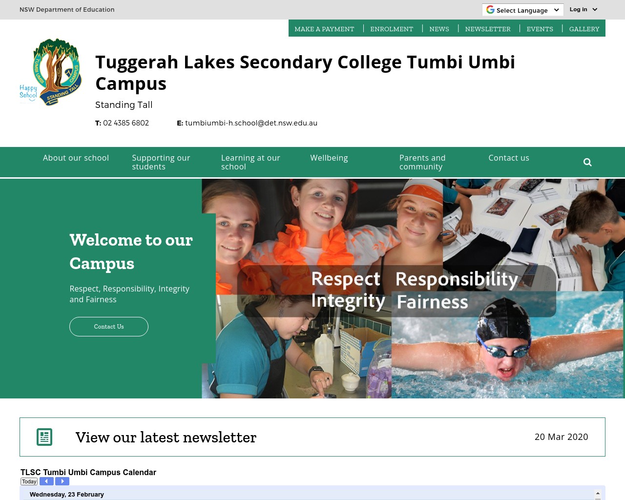 Tuggerah Lakes Secondary College Tumbi Umbi